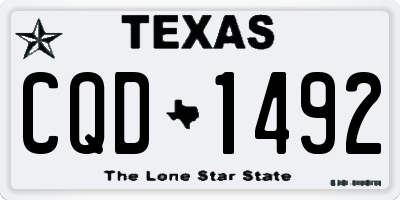 TX license plate CQD1492