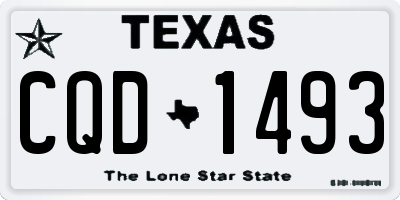 TX license plate CQD1493