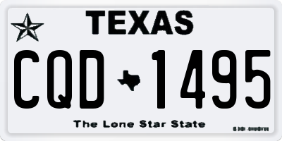 TX license plate CQD1495