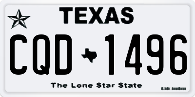 TX license plate CQD1496
