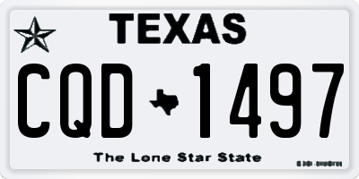 TX license plate CQD1497