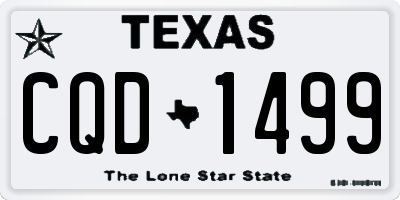TX license plate CQD1499