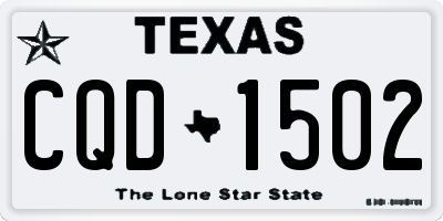 TX license plate CQD1502