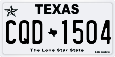 TX license plate CQD1504