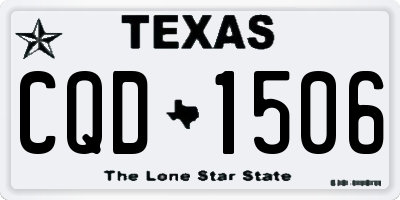 TX license plate CQD1506