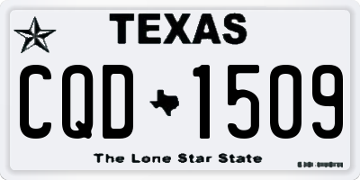 TX license plate CQD1509