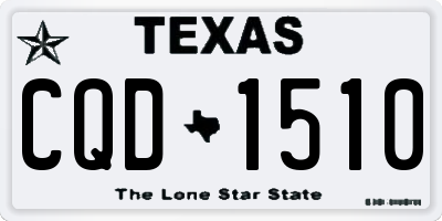 TX license plate CQD1510