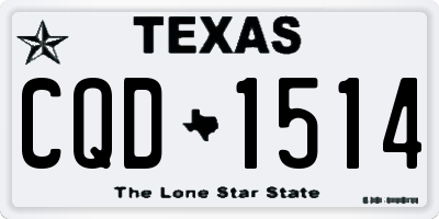 TX license plate CQD1514