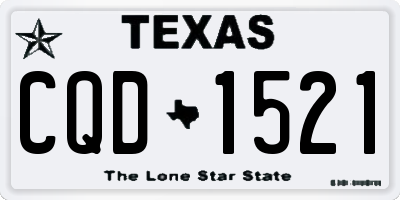 TX license plate CQD1521