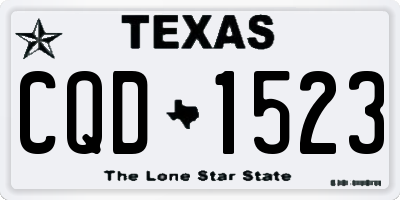 TX license plate CQD1523