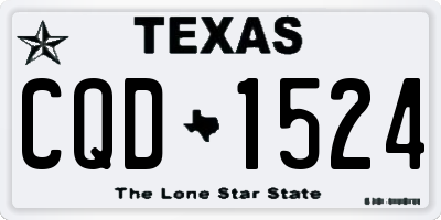TX license plate CQD1524