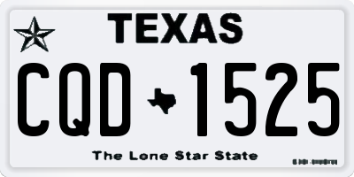 TX license plate CQD1525
