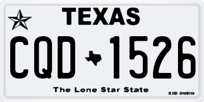 TX license plate CQD1526
