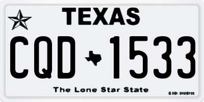 TX license plate CQD1533