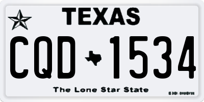 TX license plate CQD1534