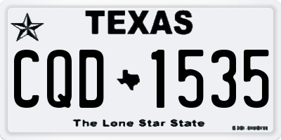 TX license plate CQD1535