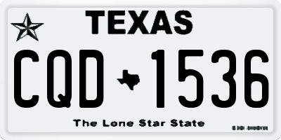 TX license plate CQD1536
