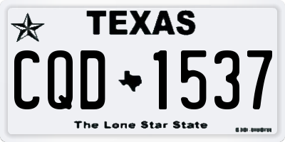 TX license plate CQD1537