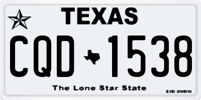 TX license plate CQD1538