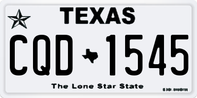 TX license plate CQD1545