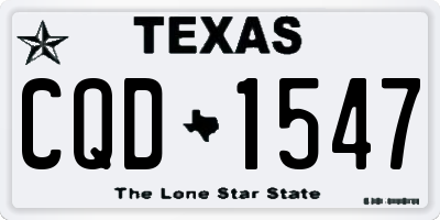 TX license plate CQD1547