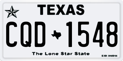 TX license plate CQD1548