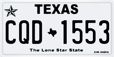 TX license plate CQD1553