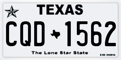 TX license plate CQD1562