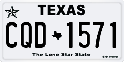 TX license plate CQD1571