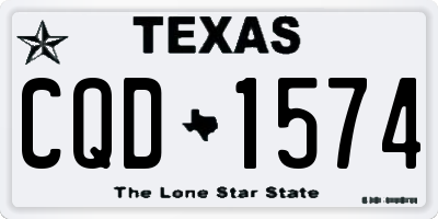 TX license plate CQD1574