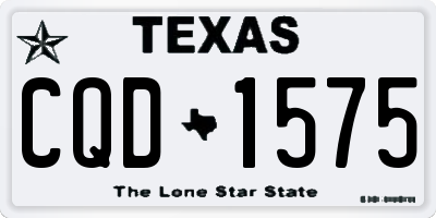 TX license plate CQD1575