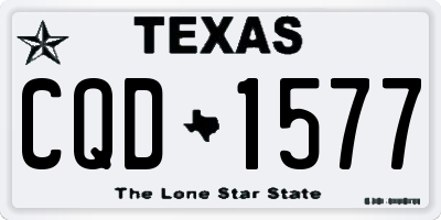 TX license plate CQD1577