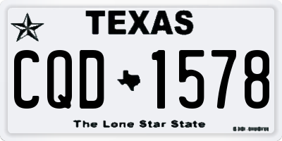 TX license plate CQD1578