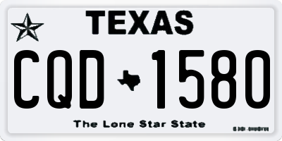 TX license plate CQD1580