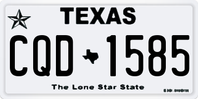 TX license plate CQD1585