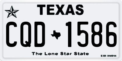TX license plate CQD1586