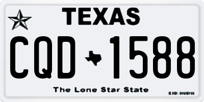TX license plate CQD1588