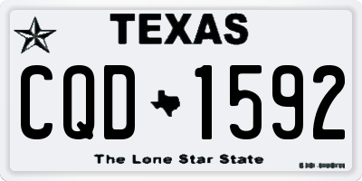 TX license plate CQD1592