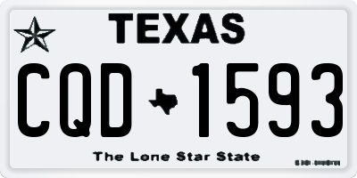 TX license plate CQD1593