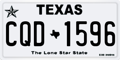 TX license plate CQD1596