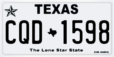 TX license plate CQD1598