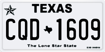 TX license plate CQD1609