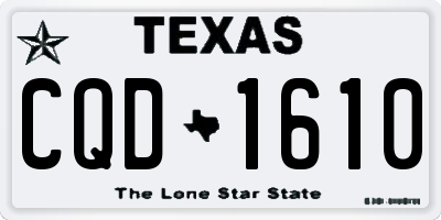 TX license plate CQD1610