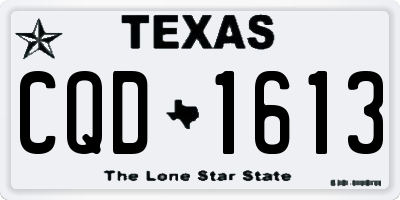 TX license plate CQD1613