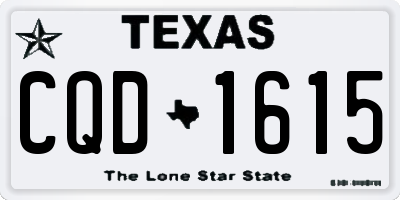 TX license plate CQD1615