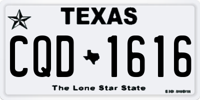 TX license plate CQD1616