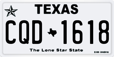 TX license plate CQD1618