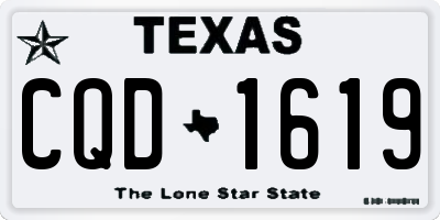 TX license plate CQD1619
