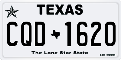 TX license plate CQD1620