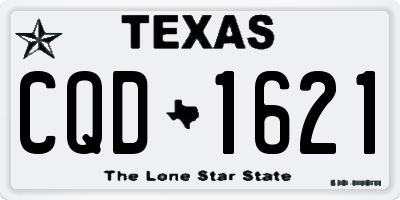 TX license plate CQD1621
